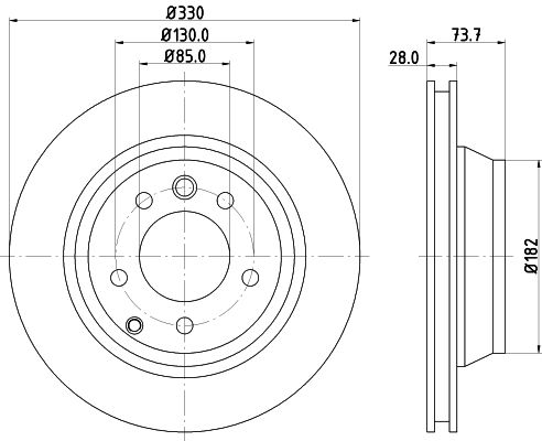 HELLA PAGID stabdžių diskas 8DD 355 121-111